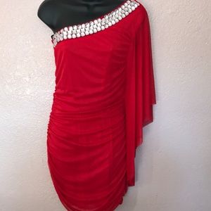 Red bodycon dress